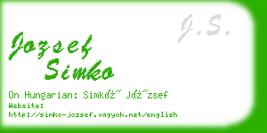 jozsef simko business card